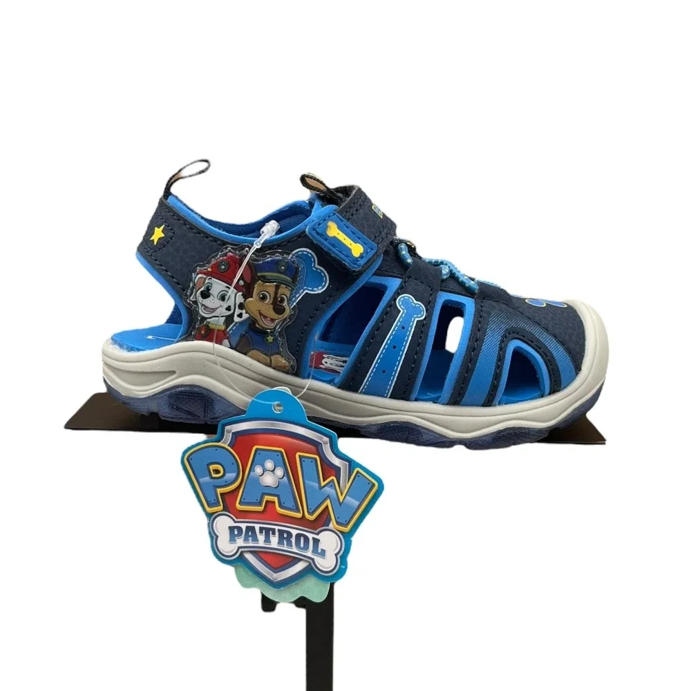 Paw Patrol Toddler Boys Light Up Sport Fisherman Sandals Size 7 Blue‎ Closed Toe
